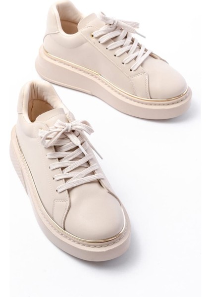 Kadın Sneaker Günlük Vegan Bej Ayakkabı modelleri