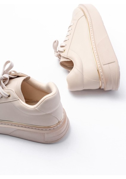 Kadın Sneaker Günlük Vegan Bej Ayakkabı fırsatları