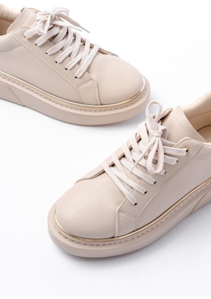 Kadın Sneaker Günlük Vegan Bej Ayakkabı indirimleri