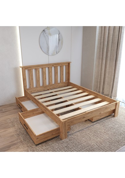 shark New Atlantik 4 Çekmeceli Mdf Karyola | Kolay Kurulum