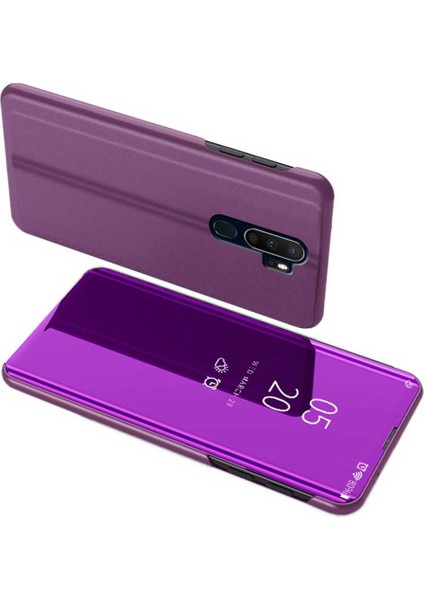 Oppo A5 2020 / A9 2020 Uyumlu Aynalı Kapaklı Lüx Kılıf