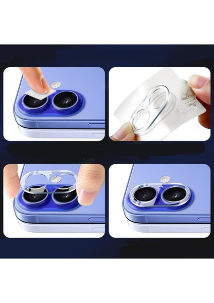 iPhone 16/ 16 Plus Uyumlu Gerçek Parlayan Taşlı Çöl Lens Koruyucu fiyatları