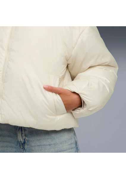 Kadın Krem Puma Shiny Hooded Padded Jacket Krem Kadın Mont fiyatları
