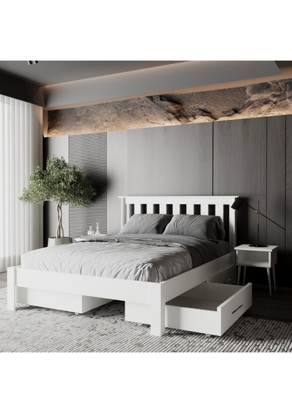 Apex 4 Çekmeceli Mdf Karyola | Kolay Kurulum