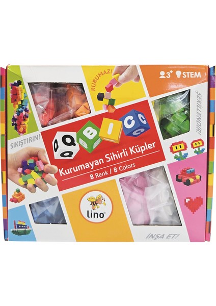 Qbic Kurumayan Sihirli Küpler - 8 Renk modelleri