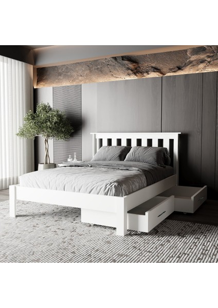 Apex 2 Çekmeceli Mdf Karyola | Kolay Kurulum
