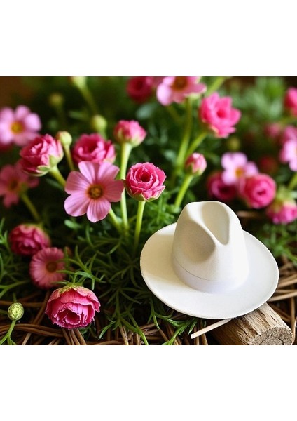 Kadın Beyaz Kovboy Fötr Şapka fiyatları