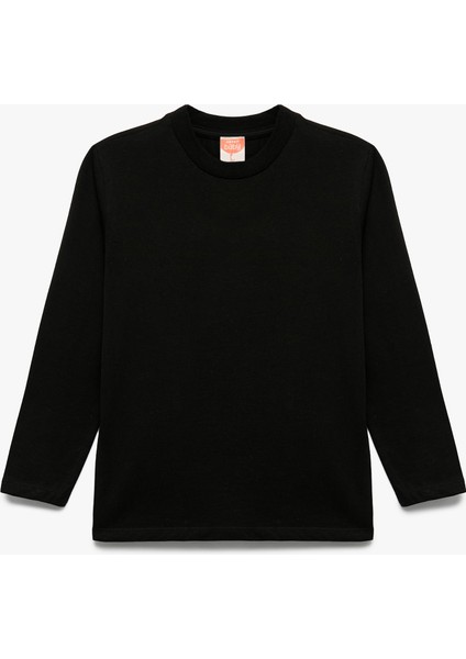 Uzun Kollu Bisiklet Yaka Pamuklu 5'li Tişört Seti modelleri