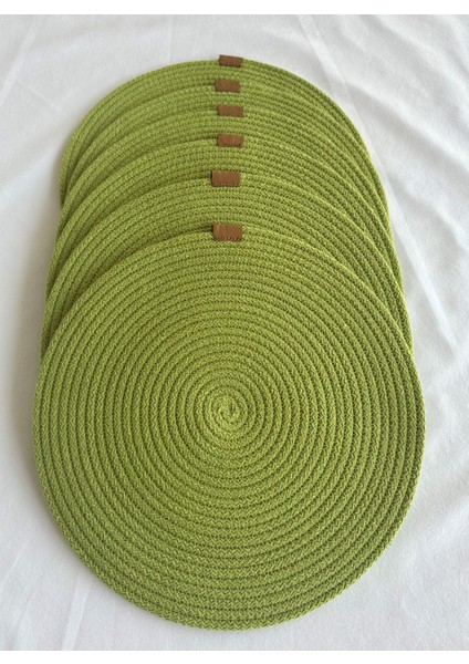 Yuvarlak Supla Fıstık Yeşil 33CM 6lı