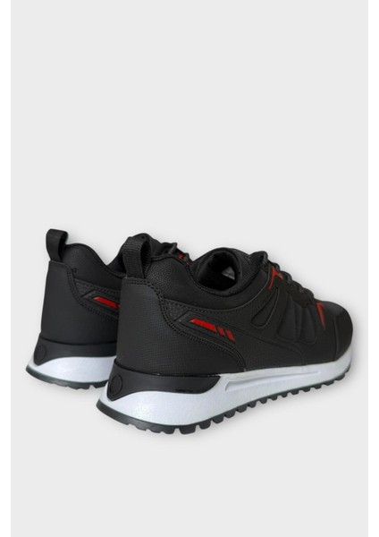 Erkek 4 Mevsim Rahat Comfort Spor Ayakkkabı Siyah - Beyaz indirimleri