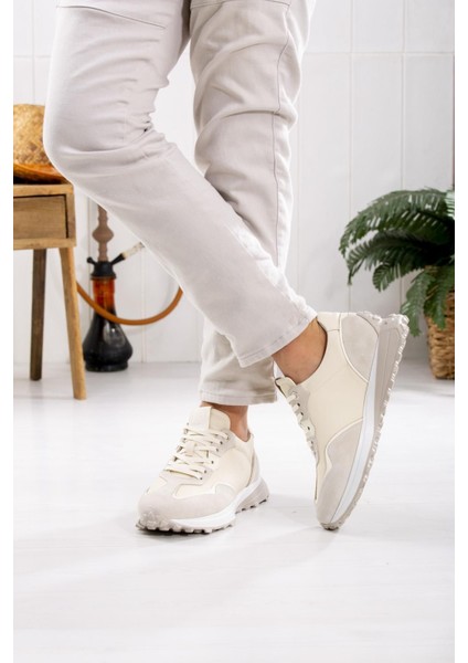 Hakiki Deri Erkek Spor Ayakkabı 4821 Bej fiyatları