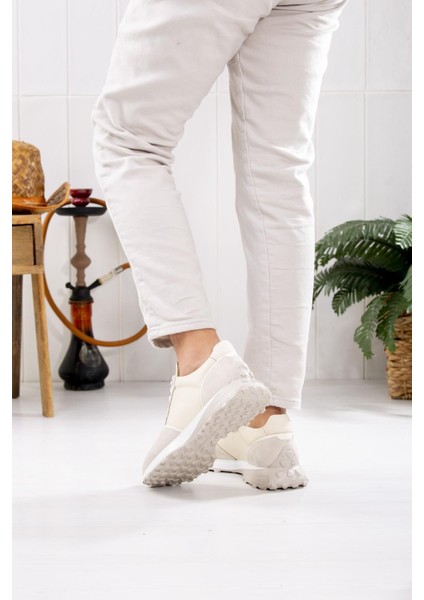 Hakiki Deri Erkek Spor Ayakkabı 4821 Bej fırsatları