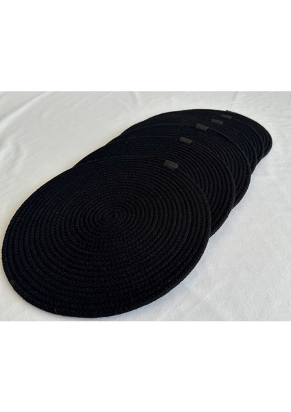 Yuvarlak Supla Siyah 33CM 6lı