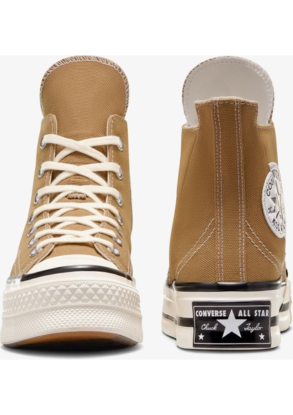 Chuck 70 Plus Unisex Kahverengi Platform Sneaker modelleri