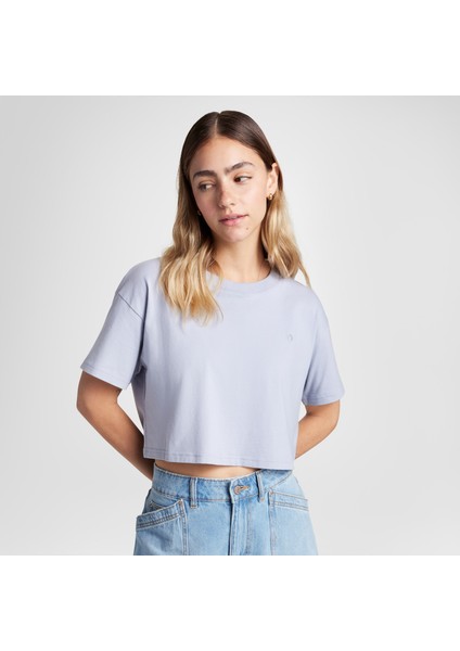 Sporty Boxy Kadın Mor T-Shirt