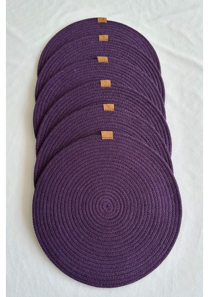 Yuvarlak Supla Mor 33CM 6lı