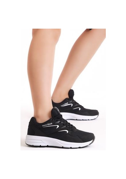 Tommy Black Unisex Spor Ayakkabı - Suni Deri, Poliüretan Kaymaz Taban, Koku ve Terleme Yapmayan İç Astar, Bağcıklı fırsatları