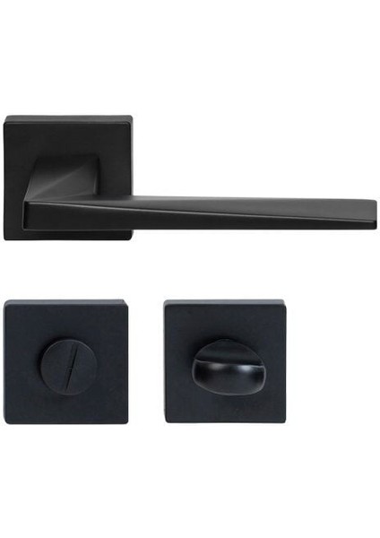 Kapı Kolu Seti Flood Wc Mat Siyah