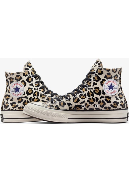 Chuck 70 Leopard Print Unisex Krem Sneaker