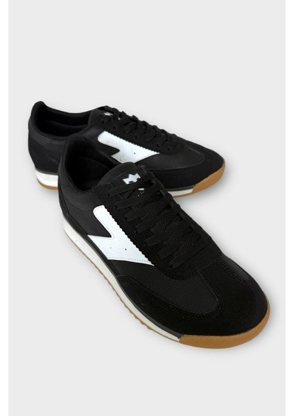 Erkek Günlük Hafif Rahat Taban Sneaker Ayakkabı Siyah - Beyaz