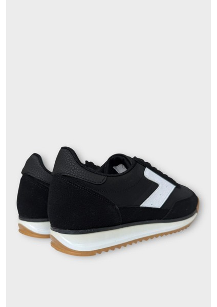 Erkek Günlük Hafif Rahat Taban Sneaker Ayakkabı Siyah - Beyaz