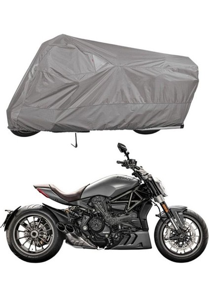 | Ducati Xdiavel S Bağlantı Tokalı Uyumlu Solarblock Prime Uyumlu Motosiklet Brandası | Su Geçirmez, %99 UV, Yansıtıcı Gümüş Üst, 360° Lastikli, Taşıma Çantalı