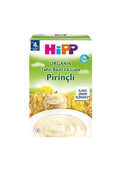 Organik Pirinçli Kaşık Maması 200 gr 0-6 Ay Tahıllı Yüksek B1 Vitamini İlave Şekersiz Hırvatistan Menşeli