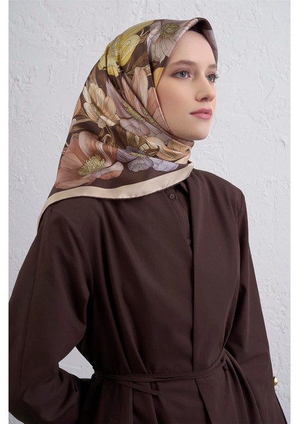 Çiçek Desenli Saf Ipek Twill Eşarp 9403D 36 fiyatları
