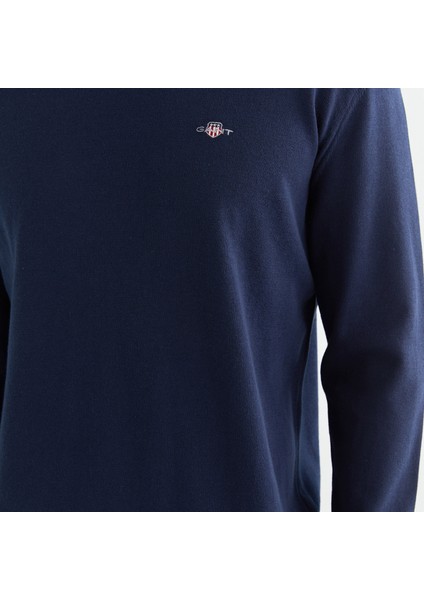 Erkek Lacivert Regular Fit Bisiklet Yaka Kazak indirimleri