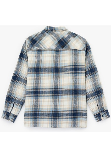 Regular Fit Uzun Kollu Cep Detaylı Klasik Yaka Oduncu Gömleği fiyatları