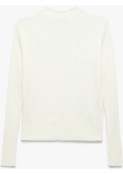 Regular Fit Uzun Kollu Hafif Dik Yaka Triko Kazak