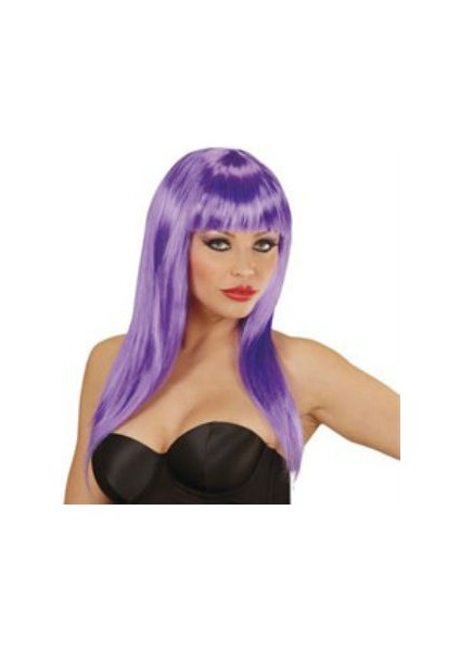 Uzun Peruk Saç - Mor modelleri