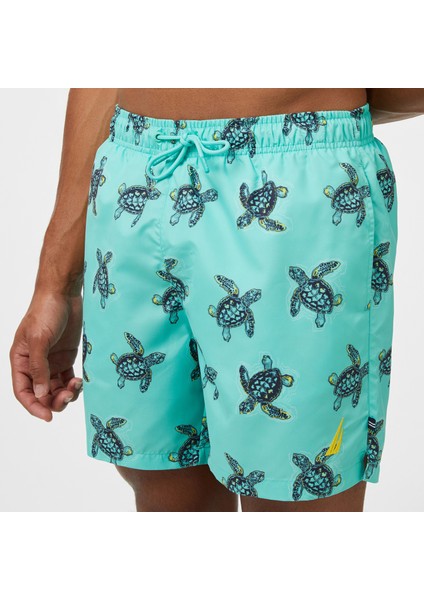Erkek Yeşil Regular Fit Deniz Şortu fırsatları