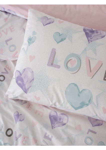 Genç Odası Tek Kişilik Lastikli Çarşaflı Nevresim Takımı Lovella Pembe fiyatları