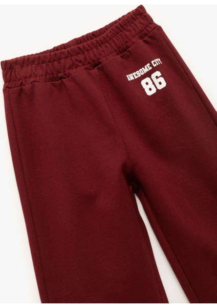 Şardonlu Çiçek Baskılı Pamuklu Geniş Paça Eşofman Altı modelleri