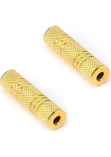 3.5 mm Stereo Dişi - Dişi Kaliteli Gold Ara Aparat (Çift)