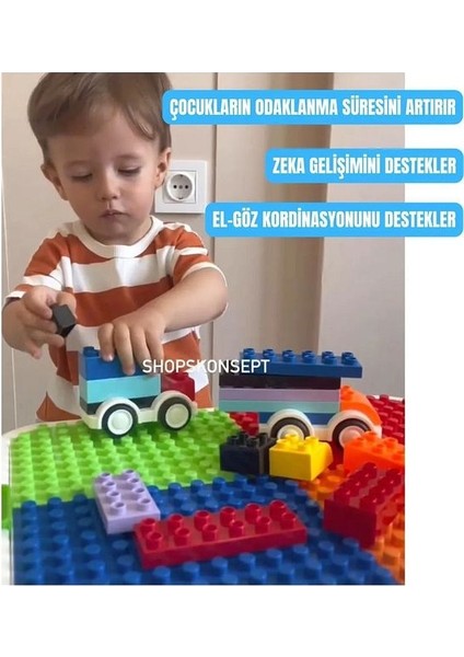 Eğitici Zeka Geliştiren Yaratıcı Aktivite Masası (49 Adet Parça LEGO ve Sandalye Hediyeli) 3+ Yaş modelleri