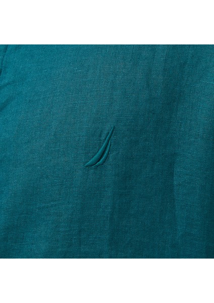 Erkek Yeşil Classic Fit Keten Gömlek indirimleri