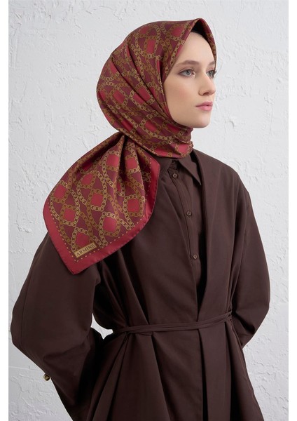Klasik Desenli Saf Ipek Twill Eşarp 9410D 01 fiyatları