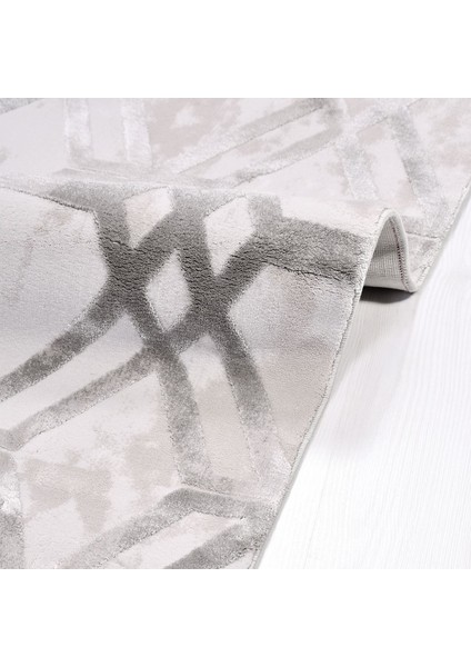 Kassidy Geometrik Gri Bambu Dikdörtgen Modern Desenli Akrilik Hav Vermeyen Leke Tutmayan Kolay Temizlenen Yumuşak Makine Salon Yolluk Mutfak Halı fırsatları