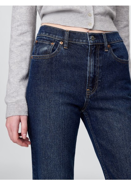 Kadın Lacivert High Rise '90S Straight Jean Pantolon fiyatları