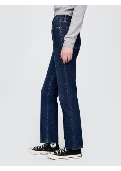 Kadın Lacivert High Rise '90S Straight Jean Pantolon
