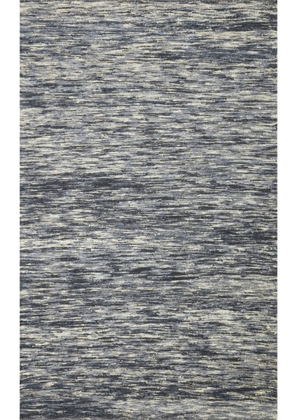 Varsha Modern Mavi Pamuk Dikdörtgen El Dokuma