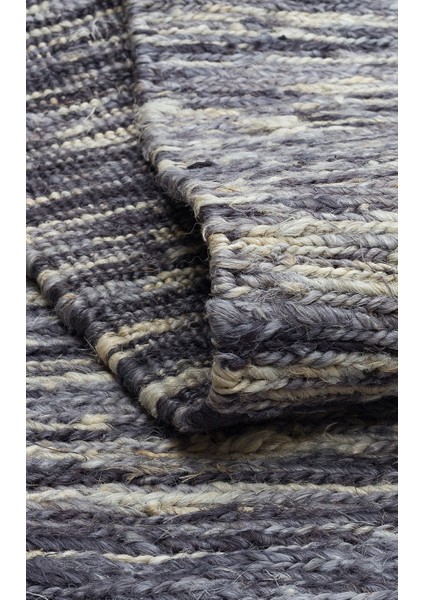 Varsha Modern Mavi Pamuk Dikdörtgen El Dokuma