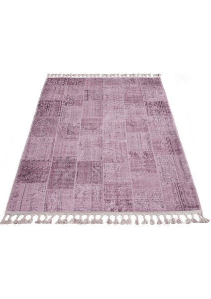 Brezovica Patchwork Pembe Polyester Dikdörtgen Modern Desenli Pamuk Makinada Yıkanabilir Hav Toz Vermez Leke Tutmayan Kaymaz Taban Dijital Makine Baskı Salon Yolluk Mutfak Halı fiyatları