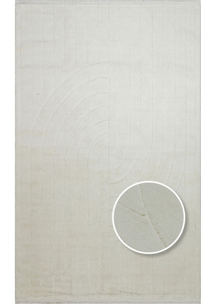 Lhaviyani Atoll Beyaz Modern Etnik Desenli Mikro Hav Vermeyen Leke Tutmayan Kolay Temizlenen Yumuşak Makine Salon Yolluk Mutfak Halı