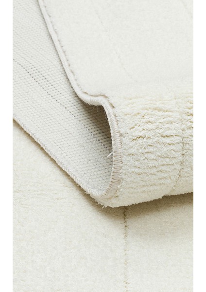 Lhaviyani Atoll Beyaz Modern Etnik Desenli Mikro Hav Vermeyen Leke Tutmayan Kolay Temizlenen Yumuşak Makine Salon Yolluk Mutfak Halı