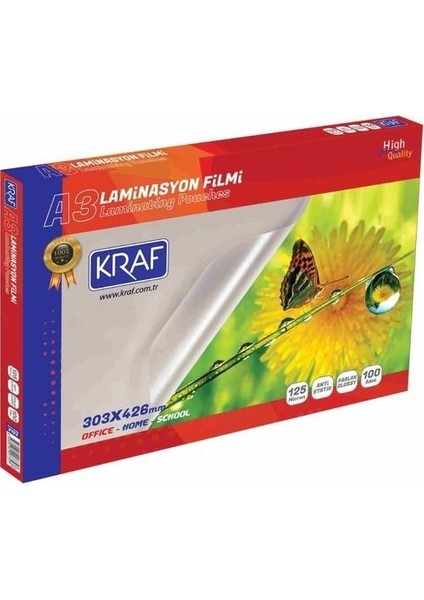 Laminasyon Film A3 100 Micron 100 lü (2131) fiyatları
