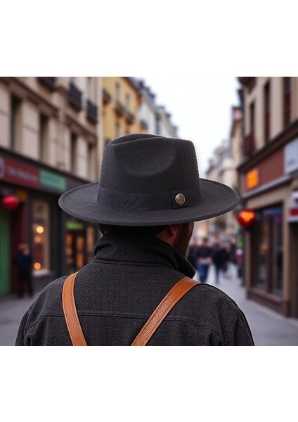 Fötr Kaşe Ayarlanabilir Ipli Sert Kovboy Şapkası fırsatları