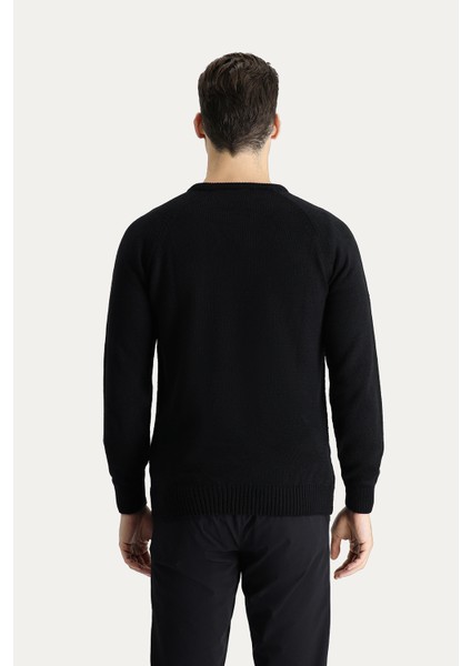 Bisiklet Yaka Regular Fit Desenli Triko Kazak indirimleri